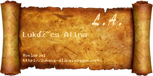 Lukács Alina névjegykártya