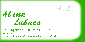 alina lukacs business card